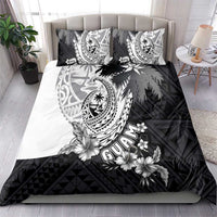 Hafa Adai Guam Bedding Set Polynesian Palm Tree Tattoo Hibiscus and Plumeria Art