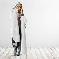 Hafa Adai Guam Hooded Blanket Polynesian Palm Tree Tattoo Hibiscus and Plumeria Art