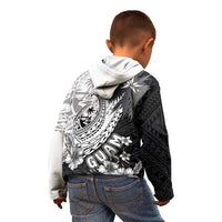 Hafa Adai Guam Kid Hoodie Polynesian Palm Tree Tattoo Hibiscus and Plumeria Art