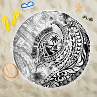 Guam-Land of the Chamorro Beach Blanket Polynesian Tattoo Style Hibiscus and Plumeria Art