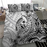 Guam-Land of the Chamorro Bedding Set Polynesian Tattoo Style Hibiscus and Plumeria Art