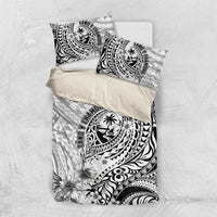 Guam-Land of the Chamorro Bedding Set Polynesian Tattoo Style Hibiscus and Plumeria Art