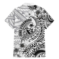 Guam-Land of the Chamorro Family Matching Mermaid Dress and Hawaiian Shirt Polynesian Tattoo Style Hibiscus and Plumeria Art