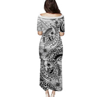 Guam-Land of the Chamorro Family Matching Puletasi and Hawaiian Shirt Polynesian Tattoo Style Hibiscus and Plumeria Art