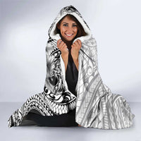 Guam-Land of the Chamorro Hooded Blanket Polynesian Tattoo Style Hibiscus and Plumeria Art