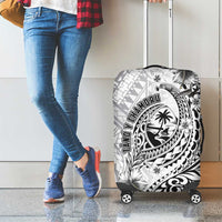 Guam-Land of the Chamorro Luggage Cover Polynesian Tattoo Style Hibiscus and Plumeria Art