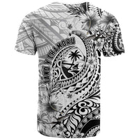 Guam-Land of the Chamorro T Shirt Polynesian Tattoo Style Hibiscus and Plumeria Art