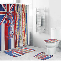 Hawaiian Sea Animals Bathroom Set with Lei and Flag Style LT03 Bathroom Set (4 pcs) Multicolor - Polynesian Pride