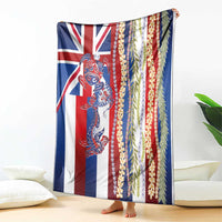 Hawaiian Sea Animals Blanket with Lei and Flag Style LT03 - Polynesian Pride