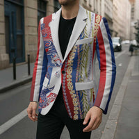 Hawaiian Sea Animals Blazer with Lei and Flag Style LT03 - Polynesian Pride