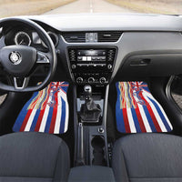 Hawaiian Sea Animals Car Mats with Lei and Flag Style LT03 Set 2pcs - Front Multicolor - Polynesian Pride