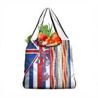 Hawaiian Sea Animals Grocery Bag with Lei and Flag Style LT03 1-pack One Size Multicolor - Polynesian Pride