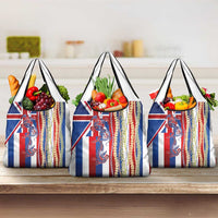 Hawaiian Sea Animals Grocery Bag with Lei and Flag Style LT03 3-pack One Size Multicolor - Polynesian Pride
