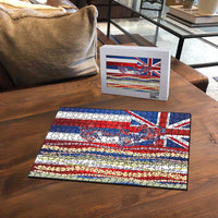 Hawaiian Sea Animals Puzzle with Lei and Flag Style LT03 - Polynesian Pride