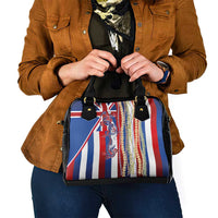 Hawaiian Sea Animals Shoulder Handbag with Lei and Flag Style LT03 - Polynesian Pride