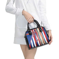 Hawaiian Sea Animals Shoulder Handbag with Lei and Flag Style LT03 - Polynesian Pride