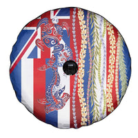Hawaiian Sea Animals Spare Tire Cover with Lei and Flag Style LT03 - Polynesian Pride