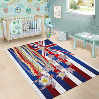 Hawaiian Polynesian Tribal Turtles Area Rug with Lei and Flag Style LT03 - Polynesian Pride