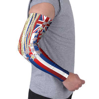 Hawaiian Polynesian Tribal Turtles Arm Sleeves with Lei and Flag Style LT03 - Polynesian Pride