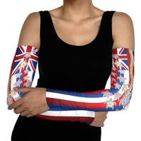 Hawaiian Polynesian Tribal Turtles Arm Sleeves with Lei and Flag Style LT03 - Polynesian Pride