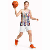 Hawaiian Polynesian Tribal Turtles Basketball Jersey with Lei and Flag Style LT03 - Polynesian Pride
