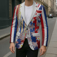 Hawaiian Polynesian Tribal Turtles Blazer with Lei and Flag Style LT03 - Polynesian Pride