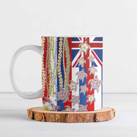 Hawaiian Polynesian Tribal Turtles Ceramic Mug with Lei and Flag Style LT03 Multicolor - Polynesian Pride