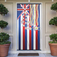 Hawaiian Polynesian Tribal Turtles Door Cover with Lei and Flag Style LT03 Multicolor - Polynesian Pride