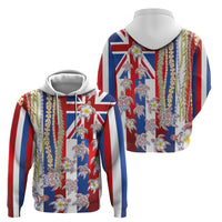 Hawaiian Polynesian Tribal Turtles Hoodie with Lei and Flag Style LT03 - Polynesian Pride