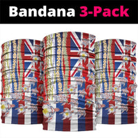 Hawaiian Polynesian Tribal Turtles Neck Gaiter with Lei and Flag Style LT03 package One Size: 25*50cm Multicolor - Polynesian Pride