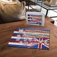 Hawaiian Polynesian Tribal Turtles Puzzle with Lei and Flag Style LT03 - Polynesian Pride