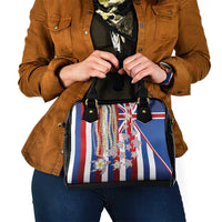 Hawaiian Polynesian Tribal Turtles Shoulder Handbag with Lei and Flag Style LT03 - Polynesian Pride