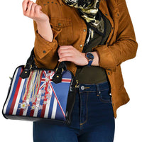 Hawaiian Polynesian Tribal Turtles Shoulder Handbag with Lei and Flag Style LT03 - Polynesian Pride