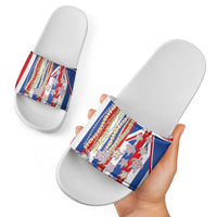 Hawaiian Polynesian Tribal Turtles Slide Sandals with Lei and Flag Style LT03 - Polynesian Pride