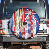 Hawaiian Polynesian Tribal Turtles Spare Tire Cover with Lei and Flag Style LT03 Multicolor - Polynesian Pride