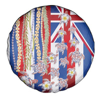 Hawaiian Polynesian Tribal Turtles Spare Tire Cover with Lei and Flag Style LT03 - Polynesian Pride
