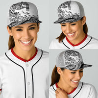 Hawaiian Tribal Manta Ray Baseball Net Cap Kakau Tattoo and Polynesian Art Motif Pattern LT03 - Polynesian Pride