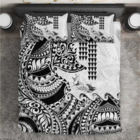 Hawaiian Tribal Manta Ray Bedding Set Kakau Tattoo and Polynesian Art Motif Pattern LT03 Multicolor - Polynesian Pride