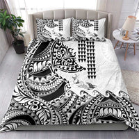 Hawaiian Tribal Manta Ray Bedding Set Kakau Tattoo and Polynesian Art Motif Pattern LT03 - Polynesian Pride