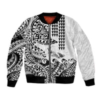 Hawaiian Tribal Manta Ray Bomber Jacket Kakau Tattoo and Polynesian Art Motif Pattern LT03 Unisex Multicolor - Polynesian Pride