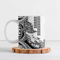 Hawaiian Tribal Manta Ray Ceramic Mug Kakau Tattoo and Polynesian Art Motif Pattern LT03 Multicolor - Polynesian Pride