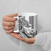 Hawaiian Tribal Manta Ray Ceramic Mug Kakau Tattoo and Polynesian Art Motif Pattern LT03 - Polynesian Pride