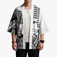Hawaiian Tribal Manta Ray Kimono Kakau Tattoo and Polynesian Art Motif Pattern LT03 - Polynesian Pride