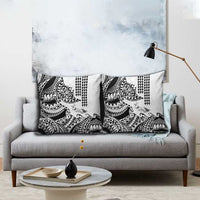 Hawaiian Tribal Manta Ray Pillow Cover Kakau Tattoo and Polynesian Art Motif Pattern LT03 - Polynesian Pride