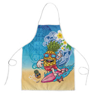 Hawaiian Funny Pineapple Surfing Apron Beach with Tribal Kakau and Plumeria LT03 Multicolor - Polynesian Pride