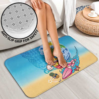 Hawaiian Funny Pineapple Surfing Bathroom Set Beach with Tribal Kakau and Plumeria LT03 - Polynesian Pride