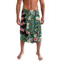 Hawaiian Taro Leaves and Ohia Lehua Lavalava Polynesian Tribal Art Tropical Plants Motifs Colorful