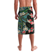 Hawaiian Taro Leaves and Ohia Lehua Lavalava Polynesian Tribal Art Tropical Plants Motifs Colorful