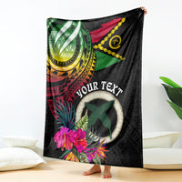 Personalised Vanuatu 44th Anniversary Blanket Boars Tusk Tugeta Yumi Selebretem Indipendens Dei LT03 - Polynesian Pride