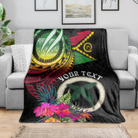 Personalised Vanuatu 44th Anniversary Blanket Boars Tusk Tugeta Yumi Selebretem Indipendens Dei LT03 - Polynesian Pride